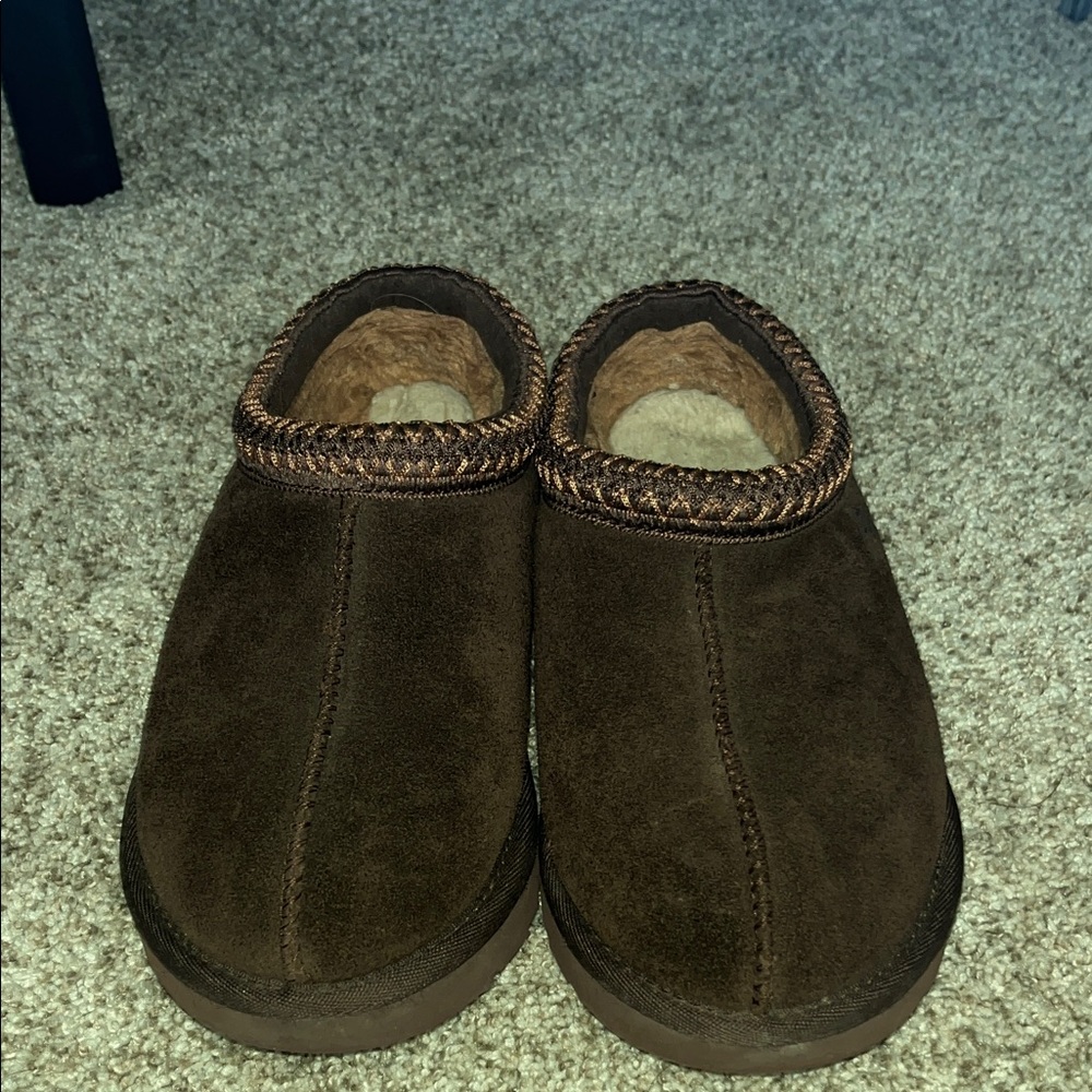 UGG Unisex Dark Brown Suede Loafers